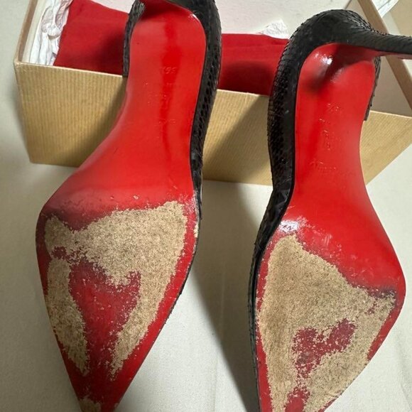 Christian Louboutin Pumps Heel Leather Black - Picture 2 of 8